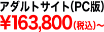 アダルトサイト（PC版）163,800円（税込）〜