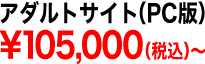 アダルトサイト（PC版）105,000円（税込）〜