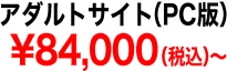 アダルトサイト（PC版）84,000円（税込）〜